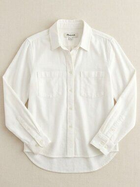 NWOT Madewell White Sunday Shirt Button Down Cotton Modal S